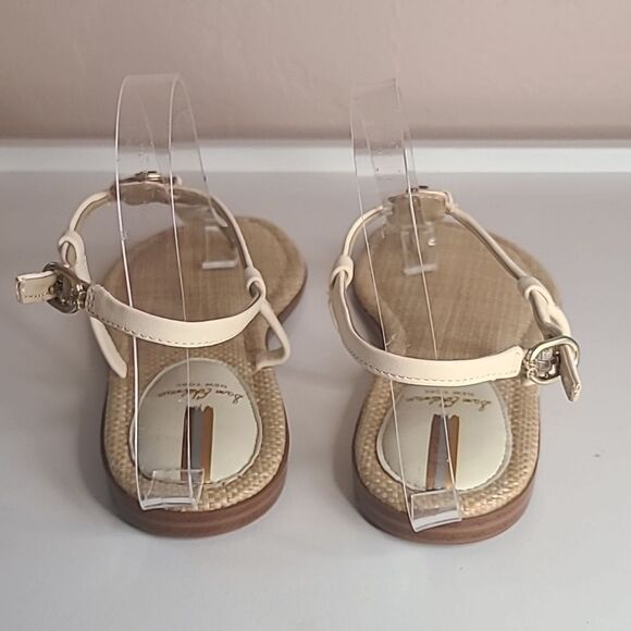 Sam Edelman gigi signet womens Leather C Ivory Thong Toe Sandal Size 9 - Picture 6 of 15